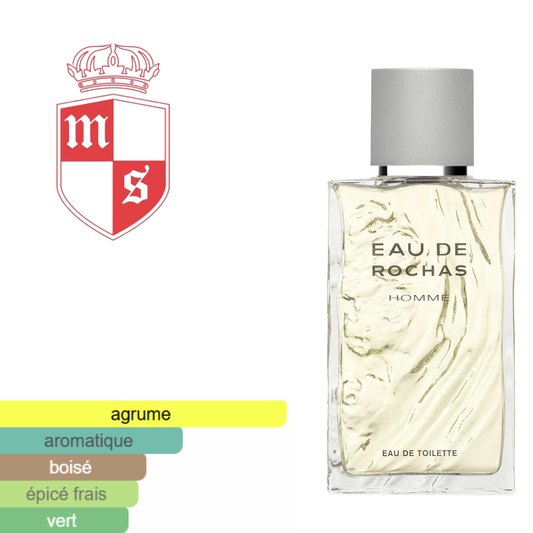 Extrait de Eau de Rochas Homme qualité premuim.