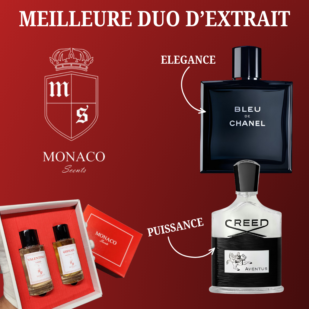 Coffret Extraits Bleu de chanel+CREED AVENTUS qualité supérieure 50ML.
