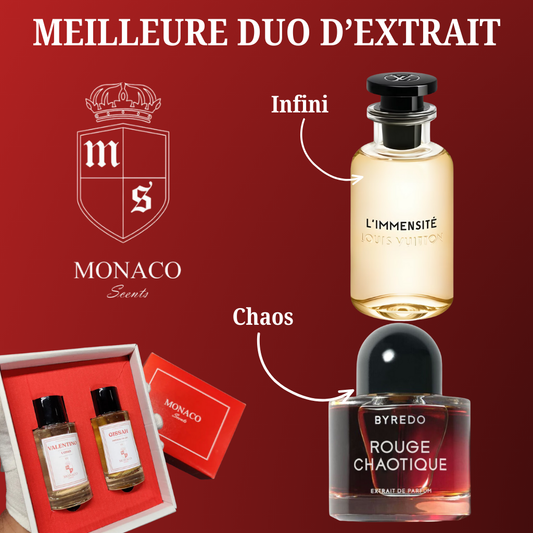 Coffret Extraits Louis vuitton L'imensité+byredoo rouge chaotique qualité supérieure .